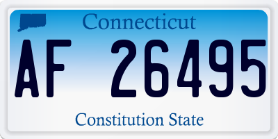 CT license plate AF26495
