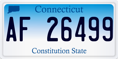 CT license plate AF26499