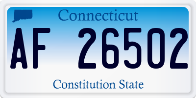 CT license plate AF26502