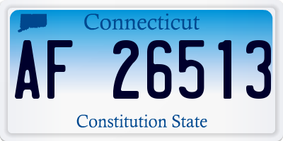 CT license plate AF26513