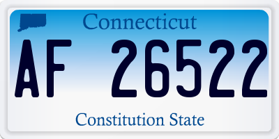 CT license plate AF26522