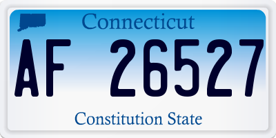 CT license plate AF26527