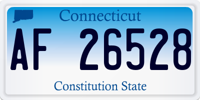 CT license plate AF26528