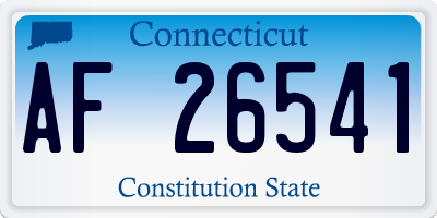 CT license plate AF26541