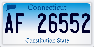CT license plate AF26552