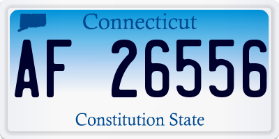 CT license plate AF26556