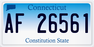 CT license plate AF26561