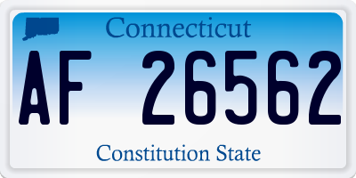 CT license plate AF26562