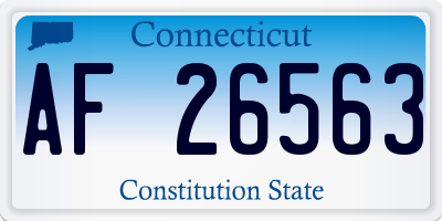 CT license plate AF26563