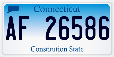 CT license plate AF26586