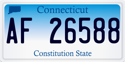 CT license plate AF26588