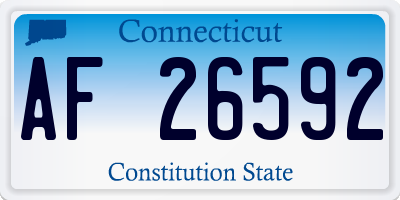 CT license plate AF26592