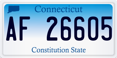 CT license plate AF26605