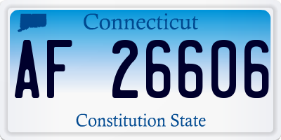 CT license plate AF26606