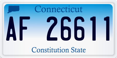 CT license plate AF26611