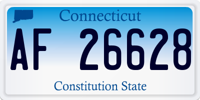 CT license plate AF26628