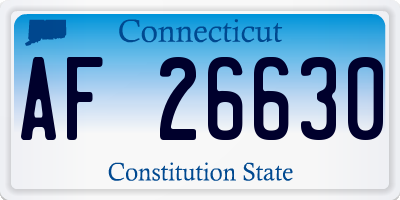 CT license plate AF26630