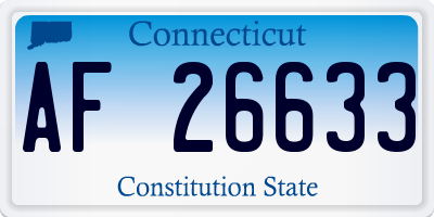 CT license plate AF26633