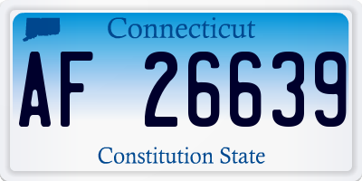 CT license plate AF26639