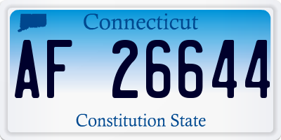 CT license plate AF26644