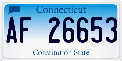 CT license plate AF26653