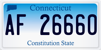 CT license plate AF26660
