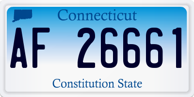 CT license plate AF26661