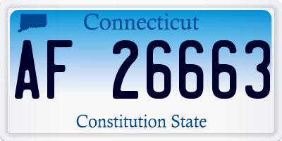 CT license plate AF26663