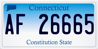 CT license plate AF26665