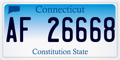 CT license plate AF26668