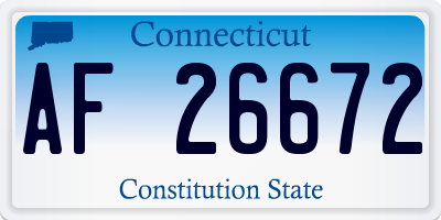 CT license plate AF26672