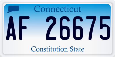 CT license plate AF26675