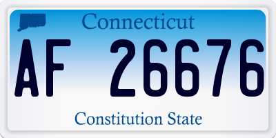CT license plate AF26676
