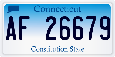 CT license plate AF26679