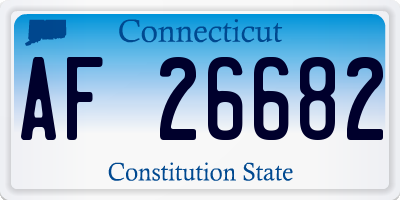 CT license plate AF26682