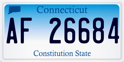 CT license plate AF26684