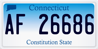 CT license plate AF26686