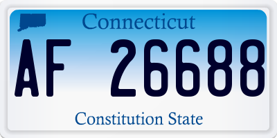 CT license plate AF26688