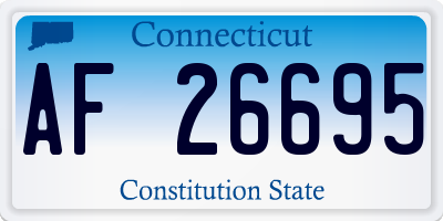 CT license plate AF26695
