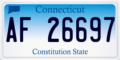 CT license plate AF26697