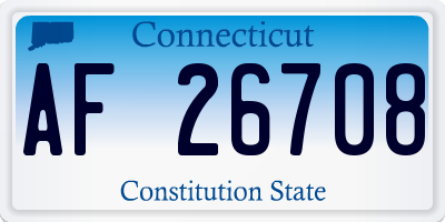 CT license plate AF26708