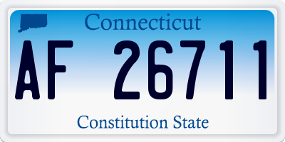 CT license plate AF26711
