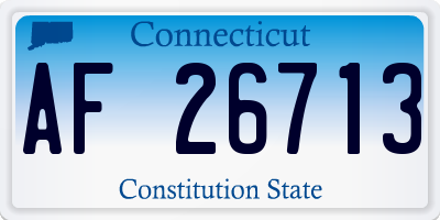 CT license plate AF26713