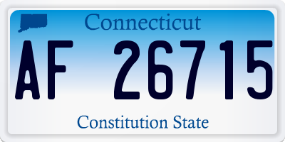 CT license plate AF26715