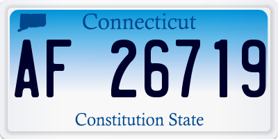 CT license plate AF26719
