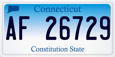 CT license plate AF26729