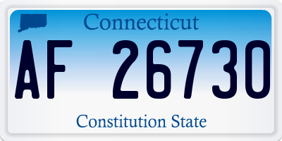 CT license plate AF26730