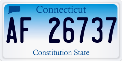 CT license plate AF26737