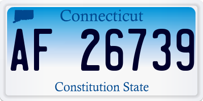 CT license plate AF26739