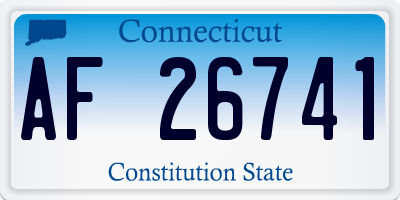 CT license plate AF26741